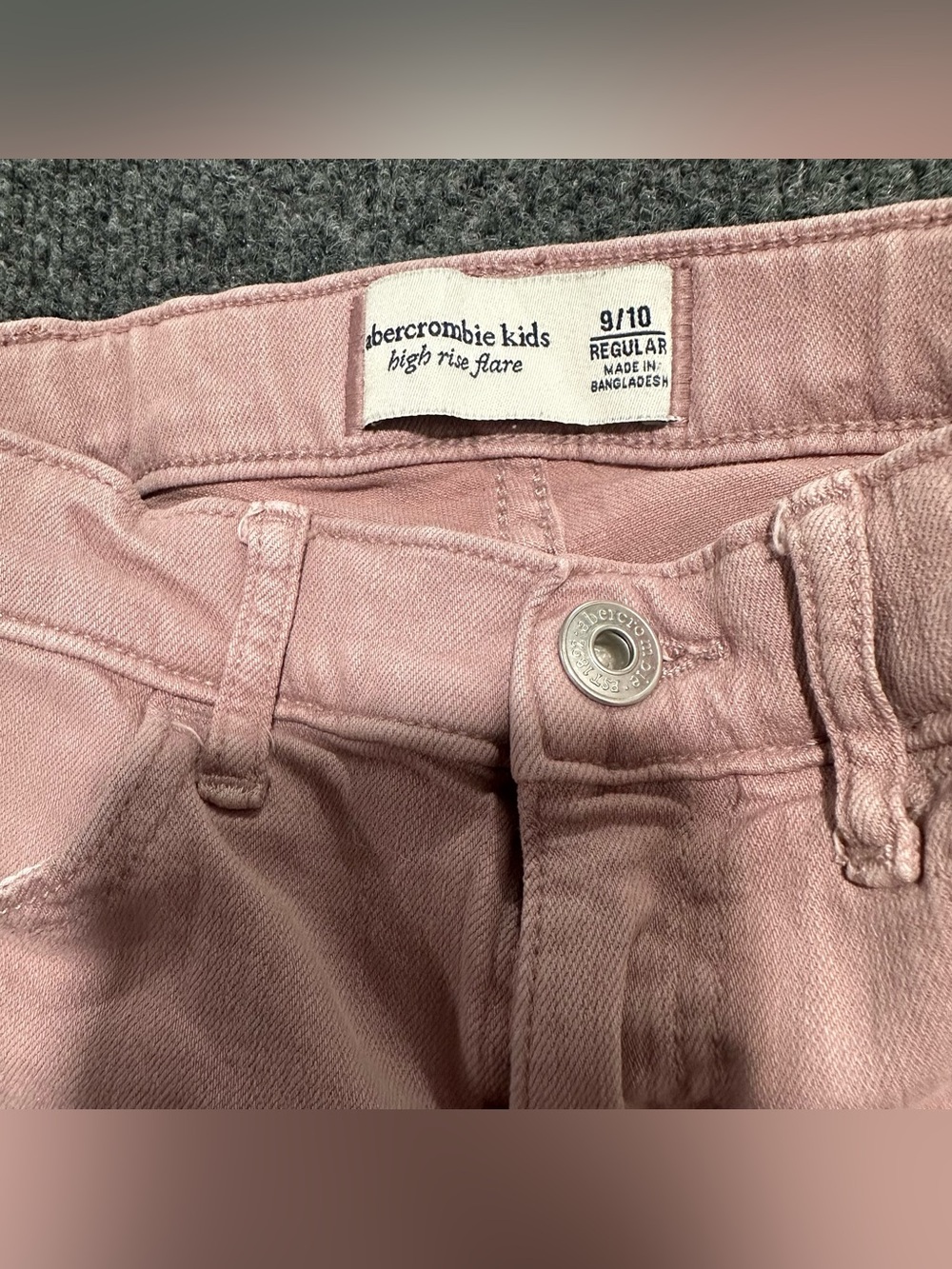 abercrombie kids Pink high rise Flare Corduroy Jeans - Picture 5 of 7